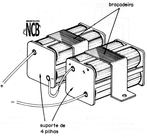 Figura 11 – Ligação das pilhas para obter 12 V
