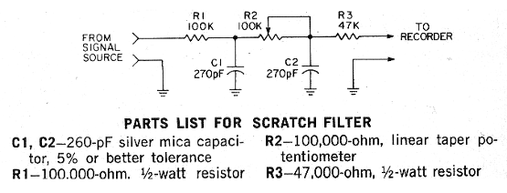 Figura 2 – Um filtro scratch passivo
