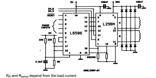 Figura 8 – Controle de motor de passo de duas fases
