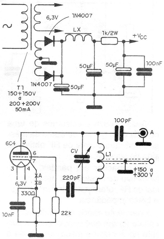 Figura 38 – Transmissor CW de onda curta.
