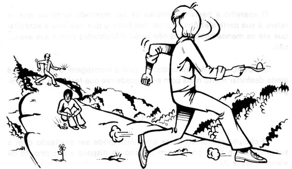 Figura 1 – A corrida: não se pode deixar o ovo cair
