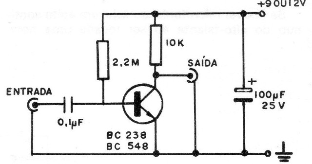 Figura 2 – Circuito de pré-amplificador
