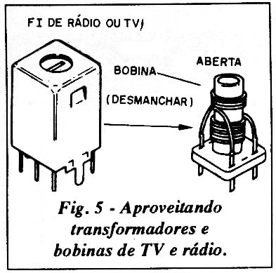 Aproveitando transformadores e bobinas de TV e Rádio

