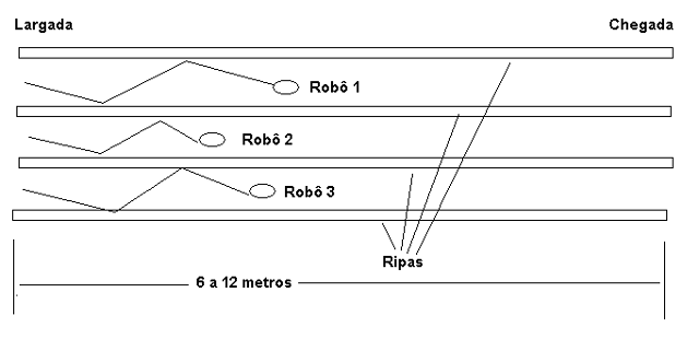 Figura 2 – Pista para corrida de robôs-escoa
