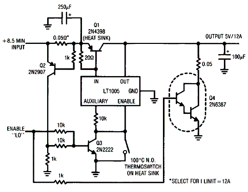 Figura 2 - Outra configuração para se obter mais corrente de um regulador. 