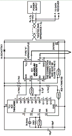 Figura 8 - Circuito que digitaliza os sinais de um sensor próximo dele. 