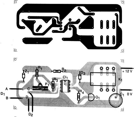 Sugestão de montagem em placa de circuito impresso.
