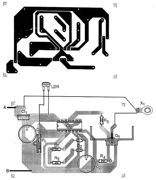 Sugestão de placa de circuito impressor.
