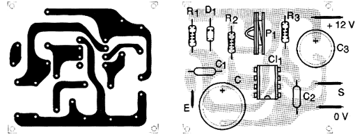 Placa de circuito impresso do módulo.
