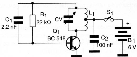 Figura 3 – Diagrama completo do oscilador detector de metais

