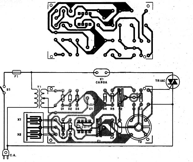 Figura 5 – Placa de circuito impresso para o dimmer
