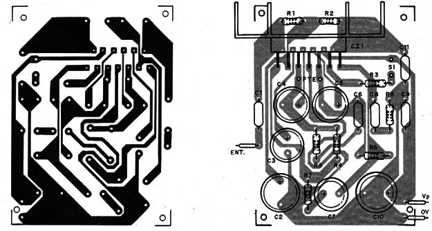 Figura 2 – Placa de circuito impresso para o TDA1510AQ BTL
