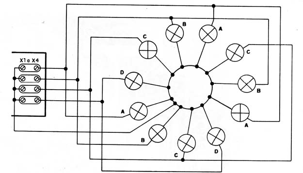 Figura 8 – Circuito fechado de lâmpadas
