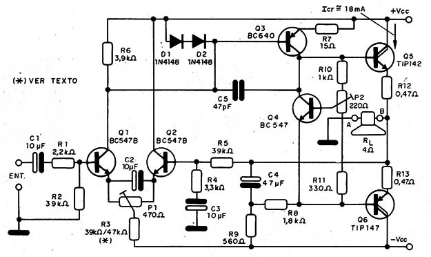 Figura 4 – Diagrama do amplificador básico
