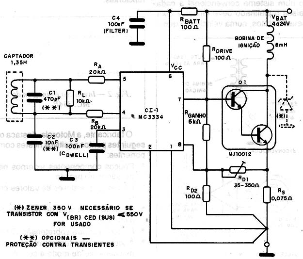 Figura 5 – Ignição Motorola de alta energia com o MC3334
