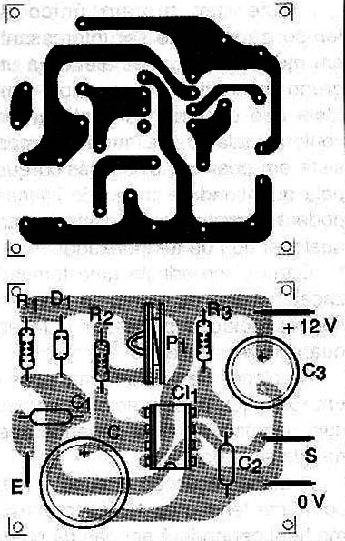 Placa de circuito impresso do módulo.
