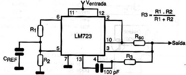 Circuito 1 – Saídas de 2 a 7 V.
