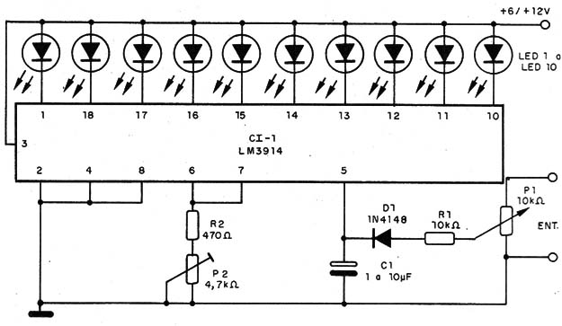    Figura 17 – Diagrama do Bargraph LM3914
