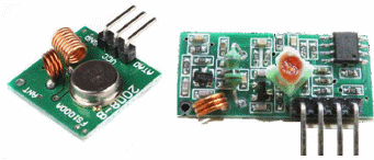 Figura 17: Módulo RF Transmissor e Receptor de 433 MHz. Fonte: Filipeflop. 
