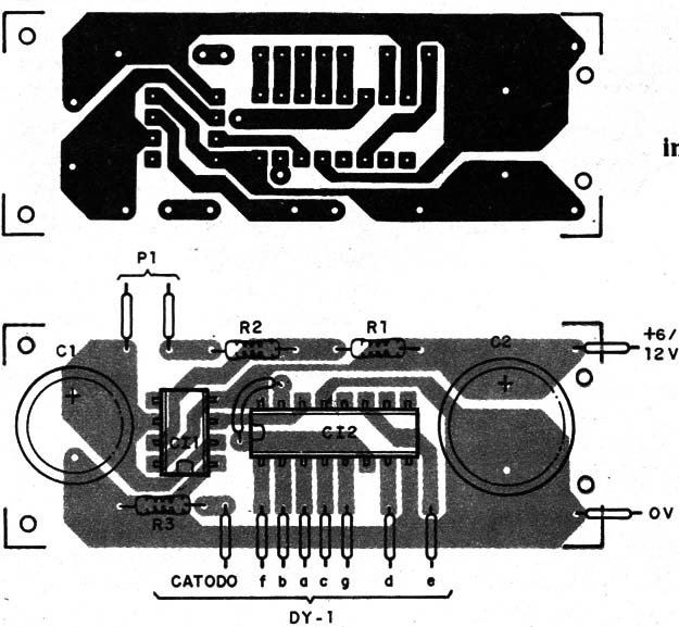 Figura 3 – Placa de circuito impresso para a montagem
Figura 3 – Placa de circuito impresso para a montagem