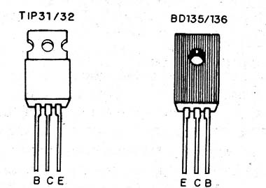    Figura 7 – Pinagem dos transistores
