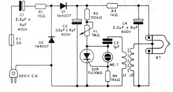    Figura 3 – Circuito para a rede de 220 V
