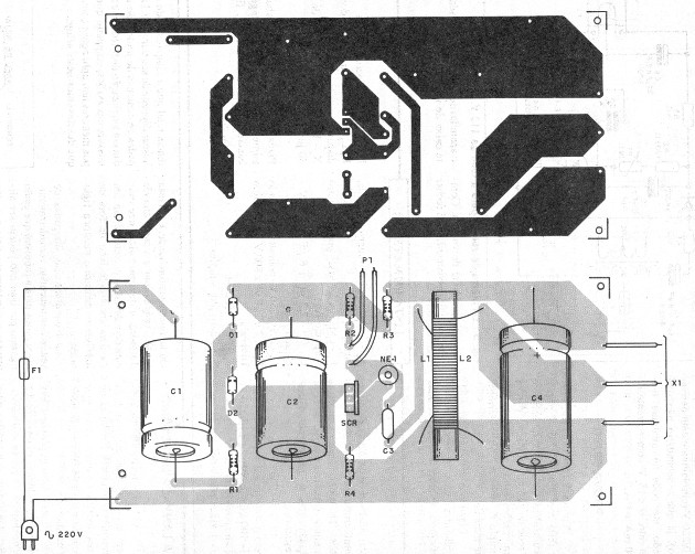    Figura 4 – Placa de circuito impresso para a versão de 220 V
