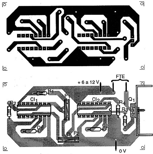 Placa de circuito impresso da sirene PLL