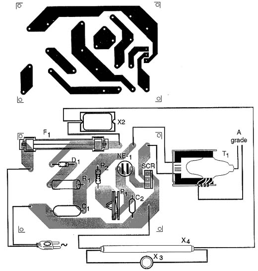 Placa de circuito impresso para mata-mosca