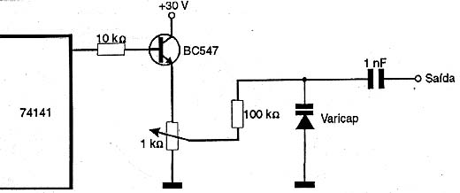 Usando o circuito no refletor de estações com o varicap