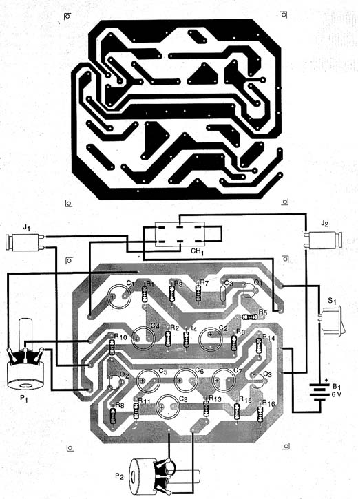 Placa de circuito impresso do trêmulo. 