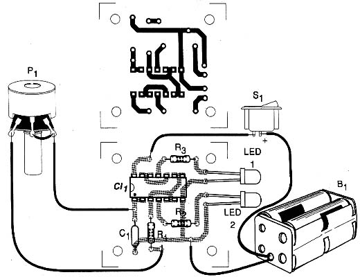 Placa de circuito impresso do sistema alternado. 