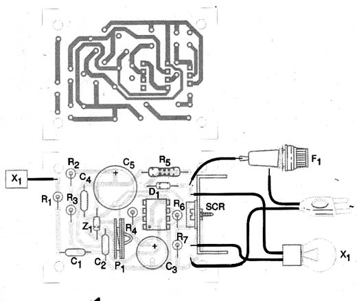 Sugestão da placa de circuito impresso. 