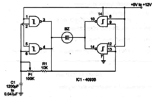 Oscilador ParaTransdutor em Contrafase 4093
