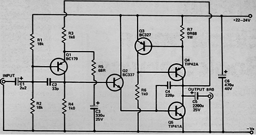  amplificador  transistorizado de 4 W 
