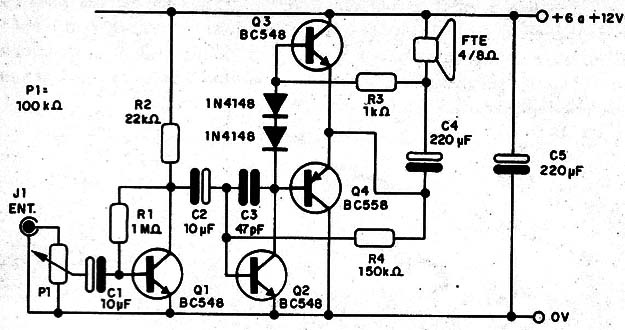    Figura 1 – diagrama do amplificador
