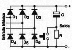     Figura 3 – O circuito retificador trifásico
