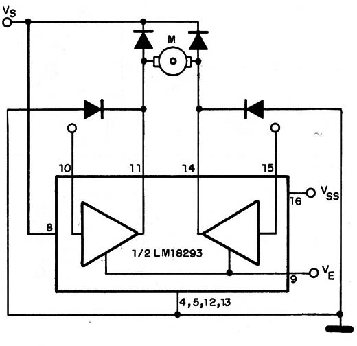    Figura 8 – Controle bidirecional de motor DC

