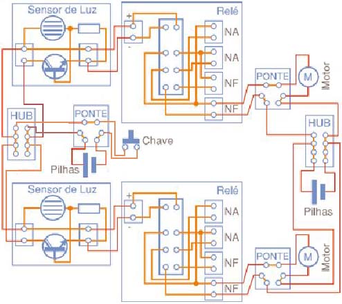 Diagrama elétrico da montagem. 