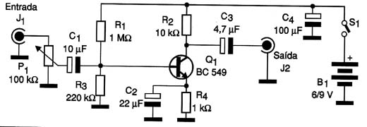 Diagrama do pré-amplificador 