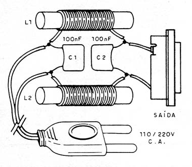 Figura 2 - Disposição dos componentes do filtro 

