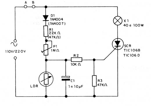 Figura 1 – Diagrama do interruptor noturno
