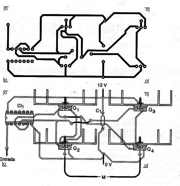   Figura 2 – Placa de circuito impresso para a montagem                     

