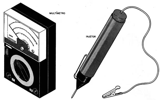 Figura 1 – O multímetro e o injetor de sinais
