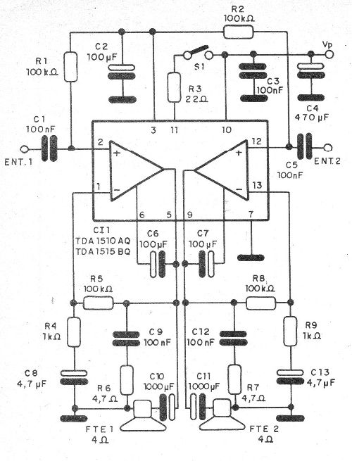 Figura 1 – Diagrama do amplificador
Figura 1 – Diagrama do amplificador