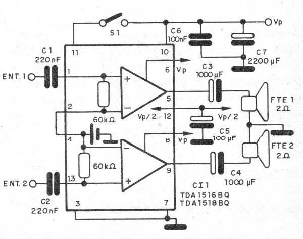 Figura 1 – Diagrama do amplificador
Figura 1 – Diagrama do amplificador