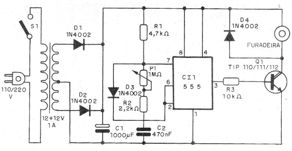      Figura 1 – Fonte com controle linear de corrente
