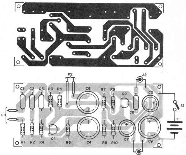 Figura 2 – Placa de circuito impresso para a montagem
Figura 2 – Placa de circuito impresso para a montagem