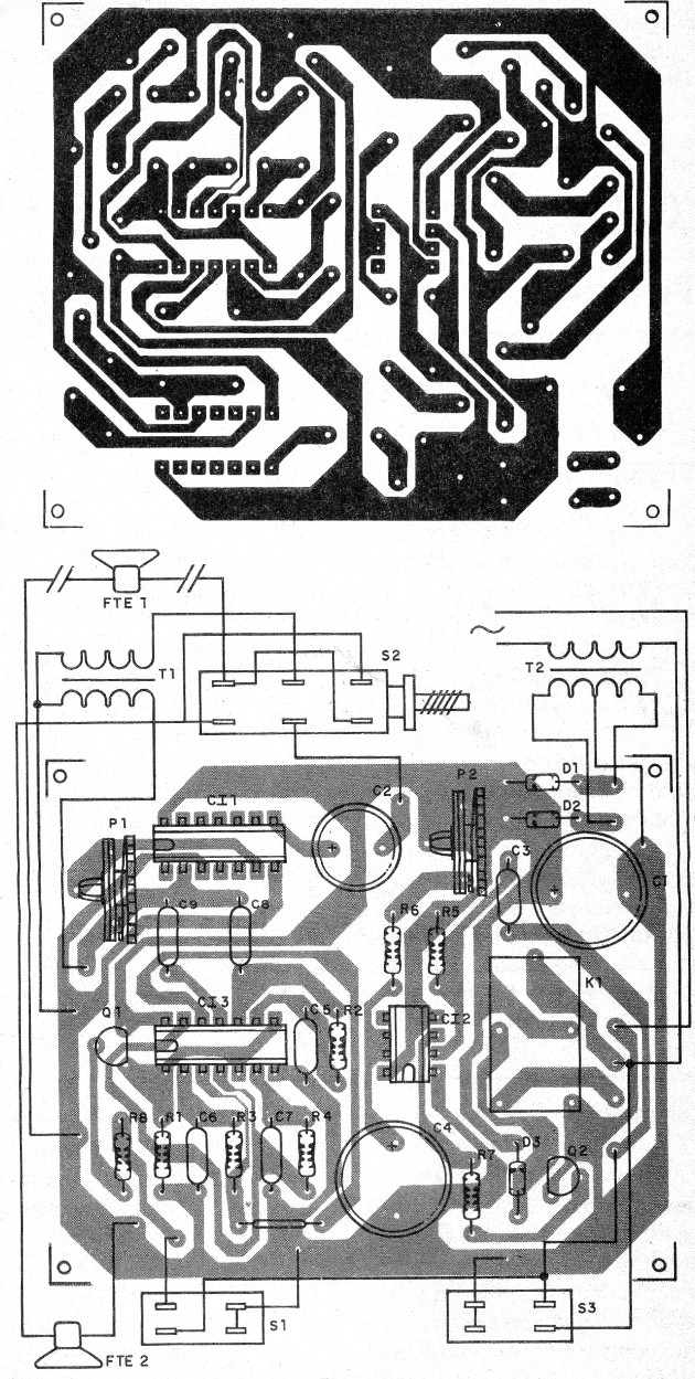 Figura 3 – Placa de circuito impresso para a montagem
Figura 3 – Placa de circuito impresso para a montagem