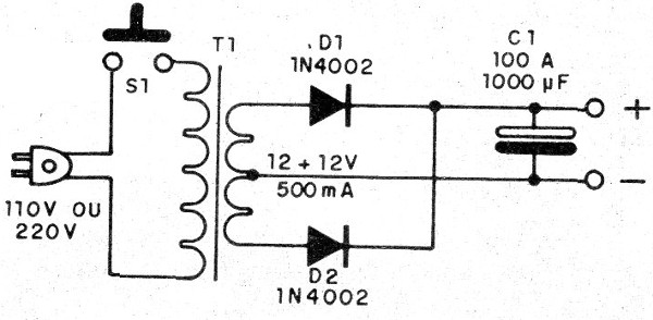    Figura 6 – Fonte de alimentação para o circuito
